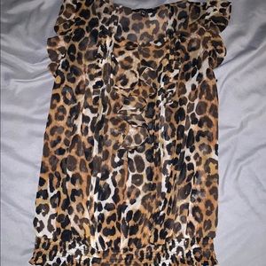 Express leopard blouse